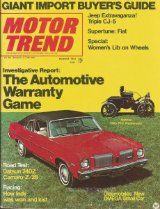MOTOR TREND 1972 AUG - Z vs. Z, AVANTI II, BMW CSL